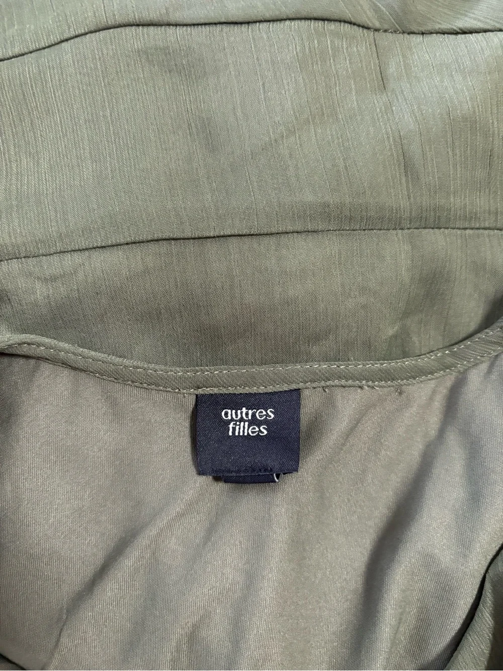 Olive Green Ruffle Blouse - Women Tops - Picture 5 of 6
